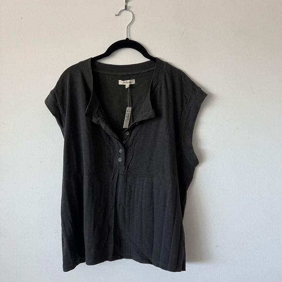 Madewell Garment-Dyed Henley Muscle Tee size L - Picture 5 of 8